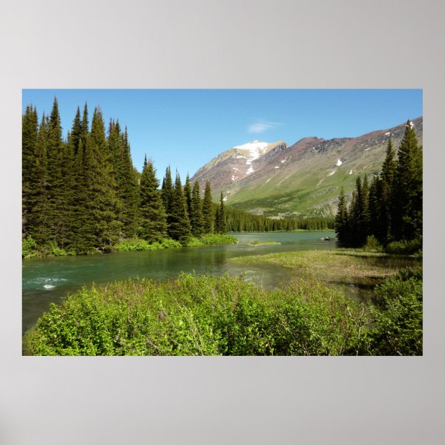 Poster Arroyo Grinnell no Parque Nacional Glacier (Frente)