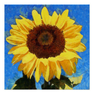 Póster Arroz e girassol Brilhante