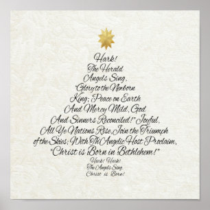 Póster Arrume a árvore de Natal dos anjos do Herald