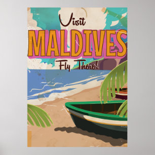 Poster art. das viagens vintage da ilha de
