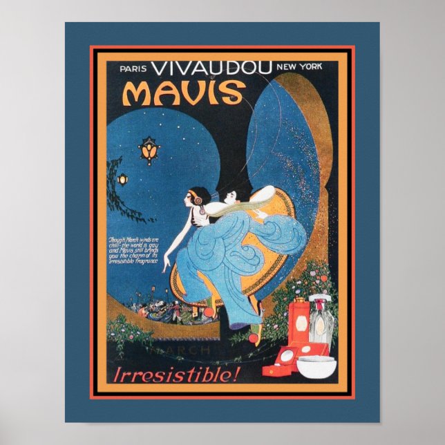 Poster Art Deco 1920 Vivaudou Mavis Ad (Frente)