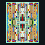 Poster Art Deco 2<br><div class="desc">poster de 16" x 20" de um trabalho de arte de vidro colorido com o talo de Art Deco, que lembra certas 1920. Veja impressão de canvas, arte em parede acrílica, arte em parede metálica e decalque em parede. Veja toda a coleção Este e Aquele Poster na seção ART &...</div>