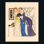 Poster Art Deco 3, Paul Poiret Vresses de Paul Iribe<br><div class="desc">Esta é uma impressão digitalmente aprimorada de uma ilustração de moda Paul Iribe Art Deco de 1908, de três vestidos Paul Poiret. Você pode personalizar a cor de fundo.</div>