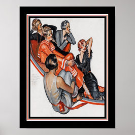 Poster Art Deco "A pequena loira escura disse..." cerca d