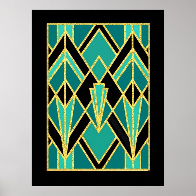 Poster Art Deco Abstrato Pattern (Frente)