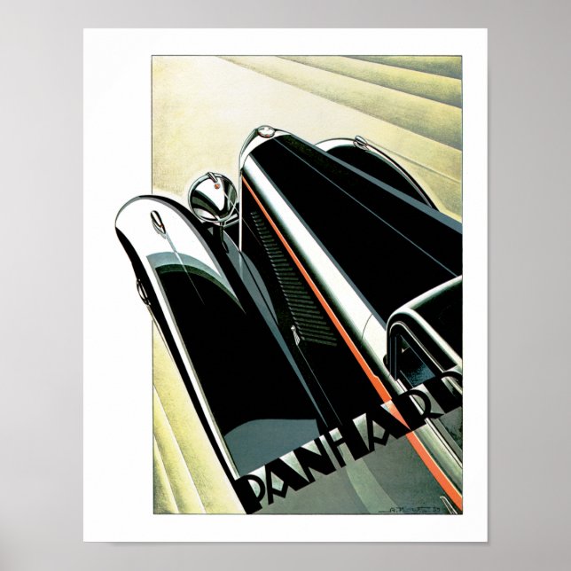 Póster Art Deco Automobile (Frente)