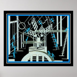 Poster Art deco 'balé satânico" - Aleksandra Ekster 192