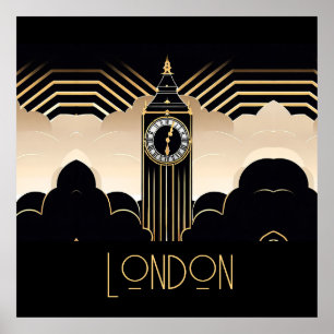 Poster Art Deco Big Ben