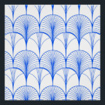 Póster Art Deco Blue<br><div class="desc">Padrão de deco de arte mínimo azul</div>