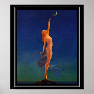 Poster Art Deco - Busca pela Moon Pin Up Girl