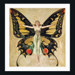 Póster Art Deco Butterfly Lady<br><div class="desc">A vintage da Arte Deco poster. Lindas cores - trabalho de arte incrível. Nota: ampliar esta imagem pode resultar em um impressão de baixa qualidade.</div>