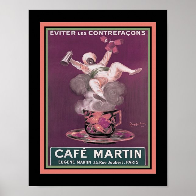 Poster Art Deco Cafe Martin Coffee Ad (Frente)