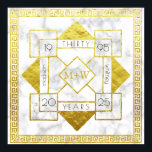 Poster Art Deco Casamento Aniversário Marble Gold Foil Gl<br><div class="desc">Crie o seu próprio estilo Art Deco, Excelente inspirado em Gatsby com formas abstrato geométricas em mármore branco e folha de ouro. Substitua o texto do exemplo por seu próprio para um presente personalizado. Faz um presente maravilhoso para o casamento, o aniversário, o aniversário, o Dia do Pai ou da...</div>