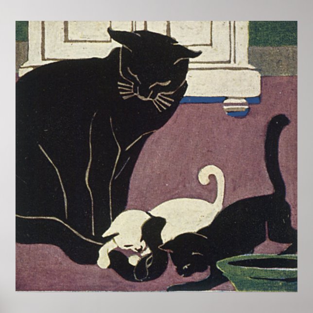 Poster Art Deco Cats (Frente)