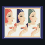 Poster Art Deco Compact Ad 16 x 20, de 1930<br><div class="desc">Anúncio compacto deco,  bonito,  antigo - 16 x 20</div>