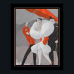 Poster Art Deco de 1920 "Dia da Chuva"<br><div class="desc">O Impressão 11x14 da Art Deco de 1920 "Rainy Day" foi mostrado aqui. Disponível em outros tamanhos.</div>