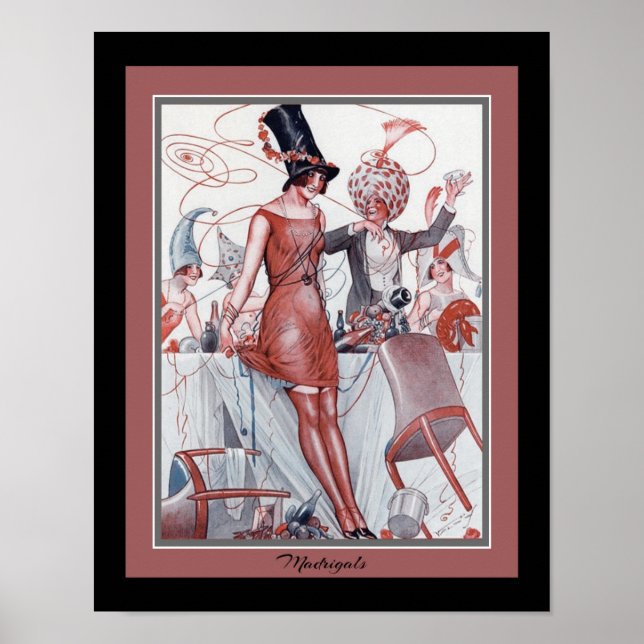 Poster Art Deco de 1920 "Madrigals" (Frente)