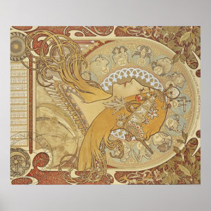 Póster Art deco de Alphonse Mucha