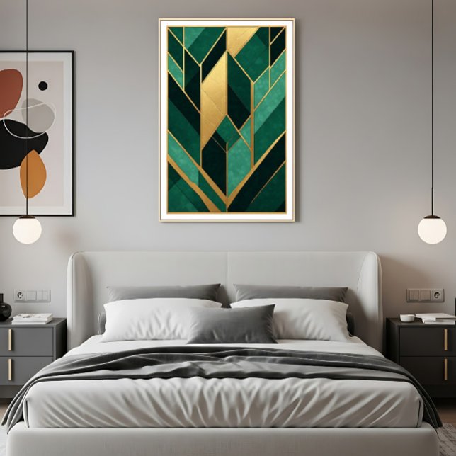 Poster Art Deco Esmeralda Verde Dourado (Criador carregado)