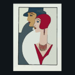 Póster Art Deco Faces, adicionar texto<br><div class="desc">faces de vintage</div>