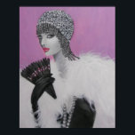 PÓSTER ART DECO FANTASY LADY<br><div class="desc">Retrato original de uma senhora de fantasia acrílica, criado pelo artista Dian Bernardo... ... Uma bela senhora da era do Deco da arte, eterno em sua elegância. Esta poster ficaria bem em qualquer lugar da sua casa. Um excelente de conversa e um maravilhoso presente.</div>