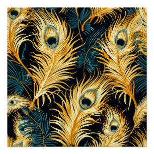 Póster Art Deco Feather Standard