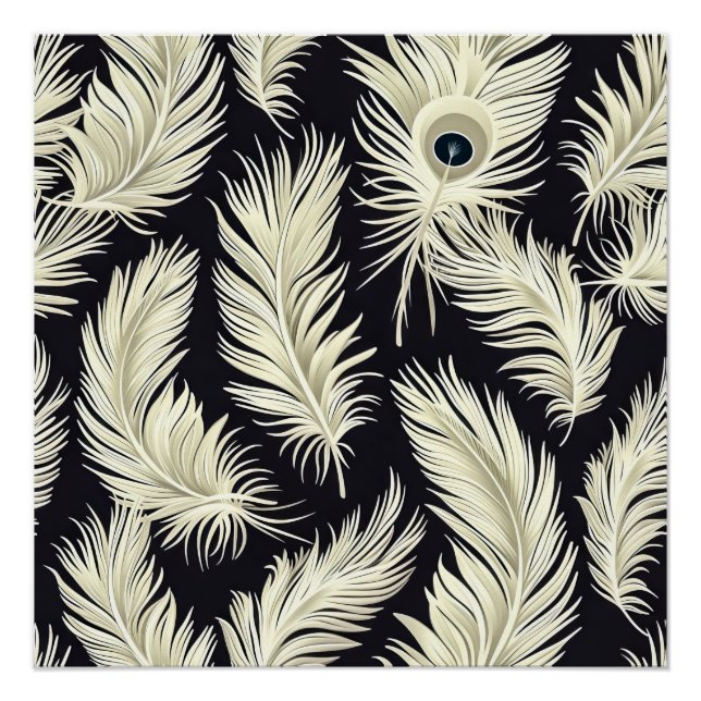 Póster Art Deco Feather Standard (Frente)