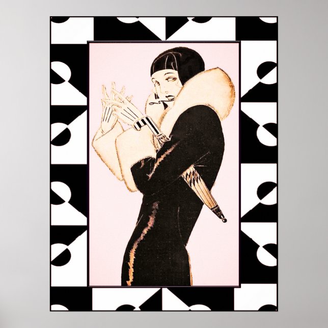 Poster Art Deco Flapper (René Vincent 1920/30) (Frente)