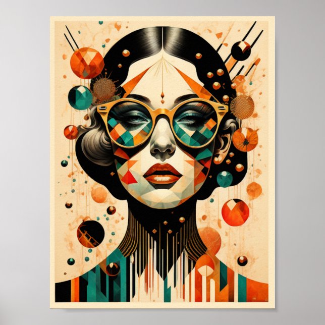 Poster Art Deco Girl (Frente)