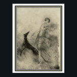 Póster Art Deco "Girl with Dog", por Louis Icart 12 x 16<br><div class="desc">Impressão exclusivo de Louis Icart "Girl with Dog"</div>