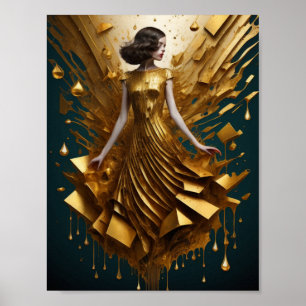 Poster Art Deco Gold