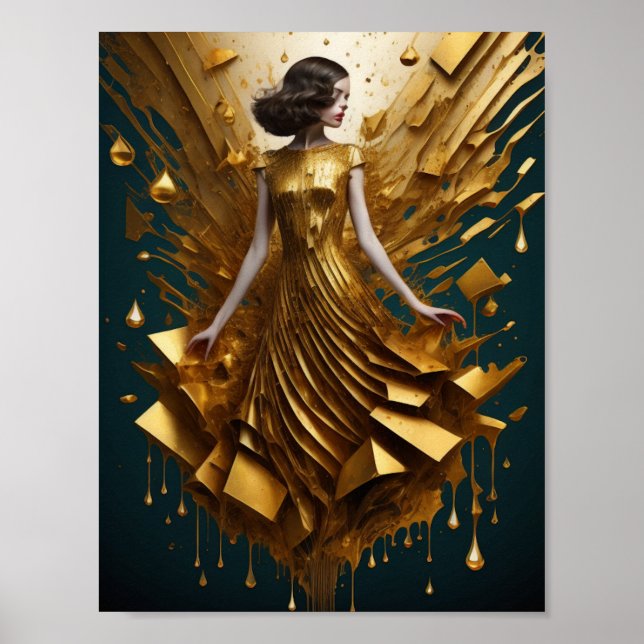 Poster Art Deco Gold (Frente)