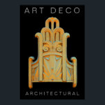 Póster Art Deco-Impressão<br><div class="desc">Um belo exemplo da Arte Deco na arquitetura. Excelente como um acréscimo à sua decoração de parede para casa ou escritório.</div>