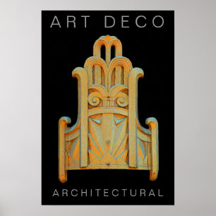 Póster Art Deco-Impressão