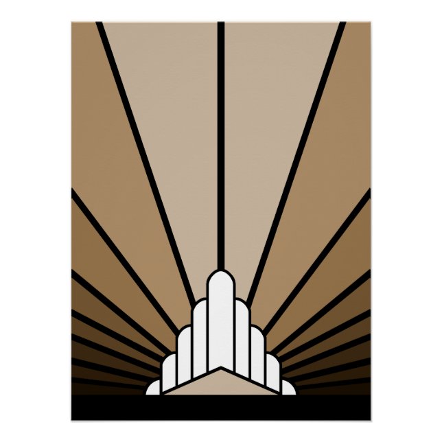Póster Art deco in tan (Frente)