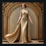 Poster Art Deco Lady<br><div class="desc">Art Deco Lady Poster</div>