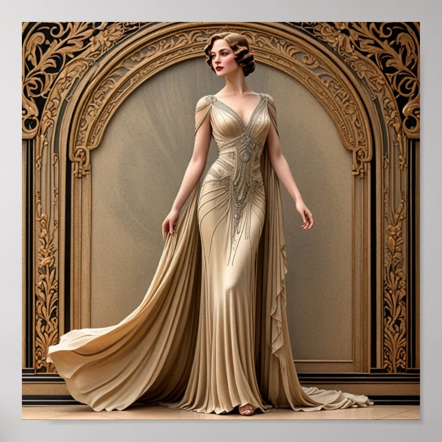 Poster Art Deco Lady (Frente)