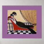 POSTER ART DECO LADY EM UM ALUNO<br><div class="desc">Pintura acrílica original de Dian... ... ... .Uma pintura encantadora,  caprichosa e vintage Art Deco de uma senhora reclinada numa sala. Esta pintura decorativa ficaria bem em qualquer lugar que você a coloque em sua casa ou escritório. Um presente de excelente também!</div>