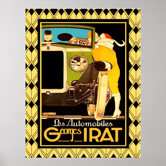 Poster Art deco Les Automobiles (Frente)