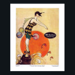 Póster Art Deco McCallum Hosiery<br><div class="desc">Outro delicioso anúncio de colheita para a McCallum Silk Hosiery. Mais uma vez,  em adorável cor e apresentando uma senhora em pé numa boia que se preparava para mergulhar no mar. A legenda diz: "Sabe Que Ela Os Veste". Que lindo.</div>