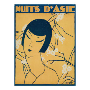 Póster Art Deco Minimalista Mulher