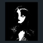 Poster Art Deco - Mulher Estilo de Cidade Sin - Preto e B<br><div class="desc">* Art Deco - Sin City Style Woman - Black & White Poster por #Gravityx9 no Zazzle * Este poster está disponível em vários tamanhos e tipos de papel. * Ilustração do retrato de uma mulher, estilo preto e branco de pecia * Decor preto e branco * Decor do retrato...</div>