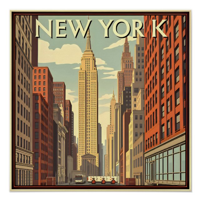 Póster Art déco. New York (Frente)