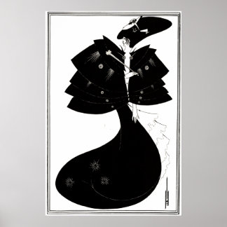 Poster Art Deco/Nouveau ~ O Cabo Negro de Beardsley