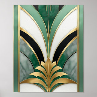 Poster Art Deco - Padrão Geométrico