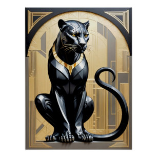 Póster Art Deco Panther Poster.