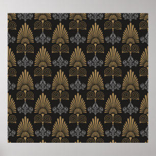 Poster Art Deco: Papel de Wallpaper Vintage Invisível