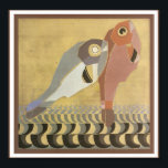 Póster Art Deco Par de Peixe<br><div class="desc">Vintage Art Deco retrata dois peixes.</div>