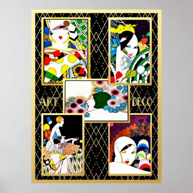 Poster Art Deco Para Todos Senhoras. Pôster (Frente)