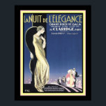 Poster Art Deco Paris Gala "Night of Elegance" 16x20<br><div class="desc">Anúncio de Art Deco Gala de LaNuit de L'elegance 1920</div>